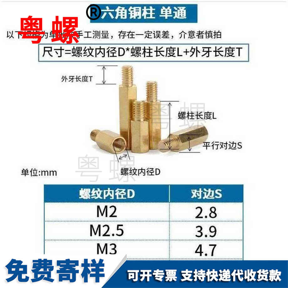 批發(fā)六角大理銅柱螺絲