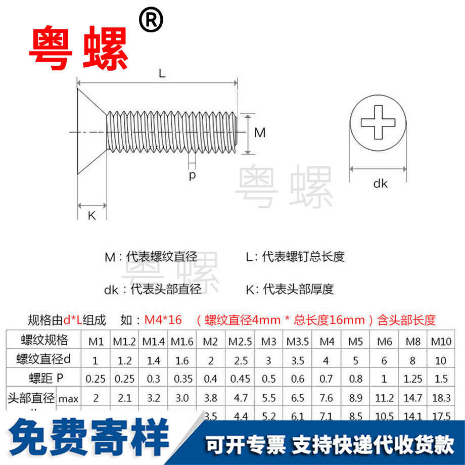 自貢沉頭自貢十字螺絲