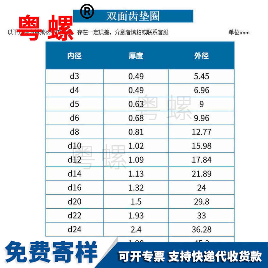 定制錳鋼黑河雙面齒墊圈